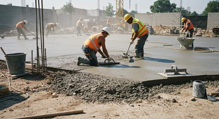 création d'une dalle en béton